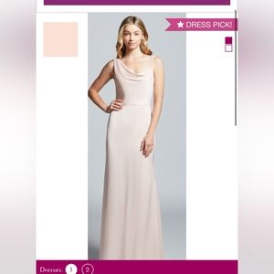 Bella’s Bridesmaids Hayley Paige Occasions Dress in Light Pink/Frose